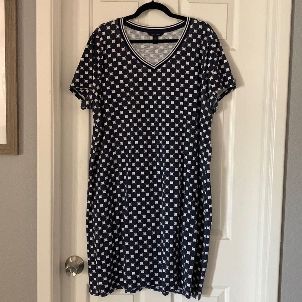 Tommy Hilfiger Navy Polka Dot Dress